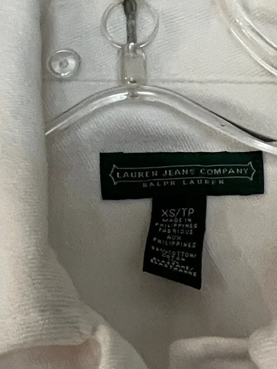 Ralph Lauren White Women's Denim Jacket with Button Front - Picture 2 of 3